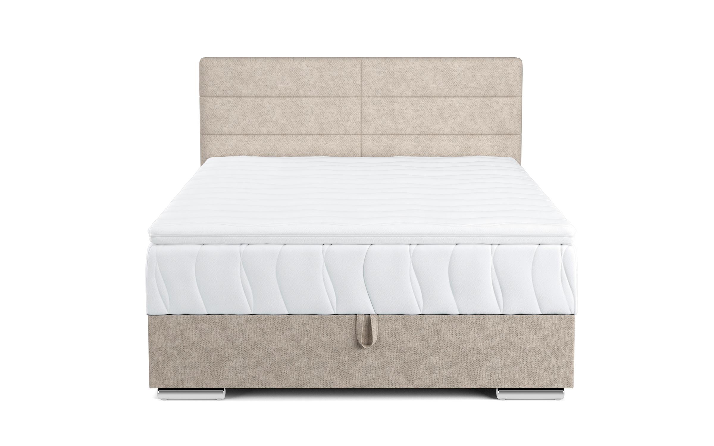 Vindi Boxspring franciaágy + felső matrac 120/200, bézs  4